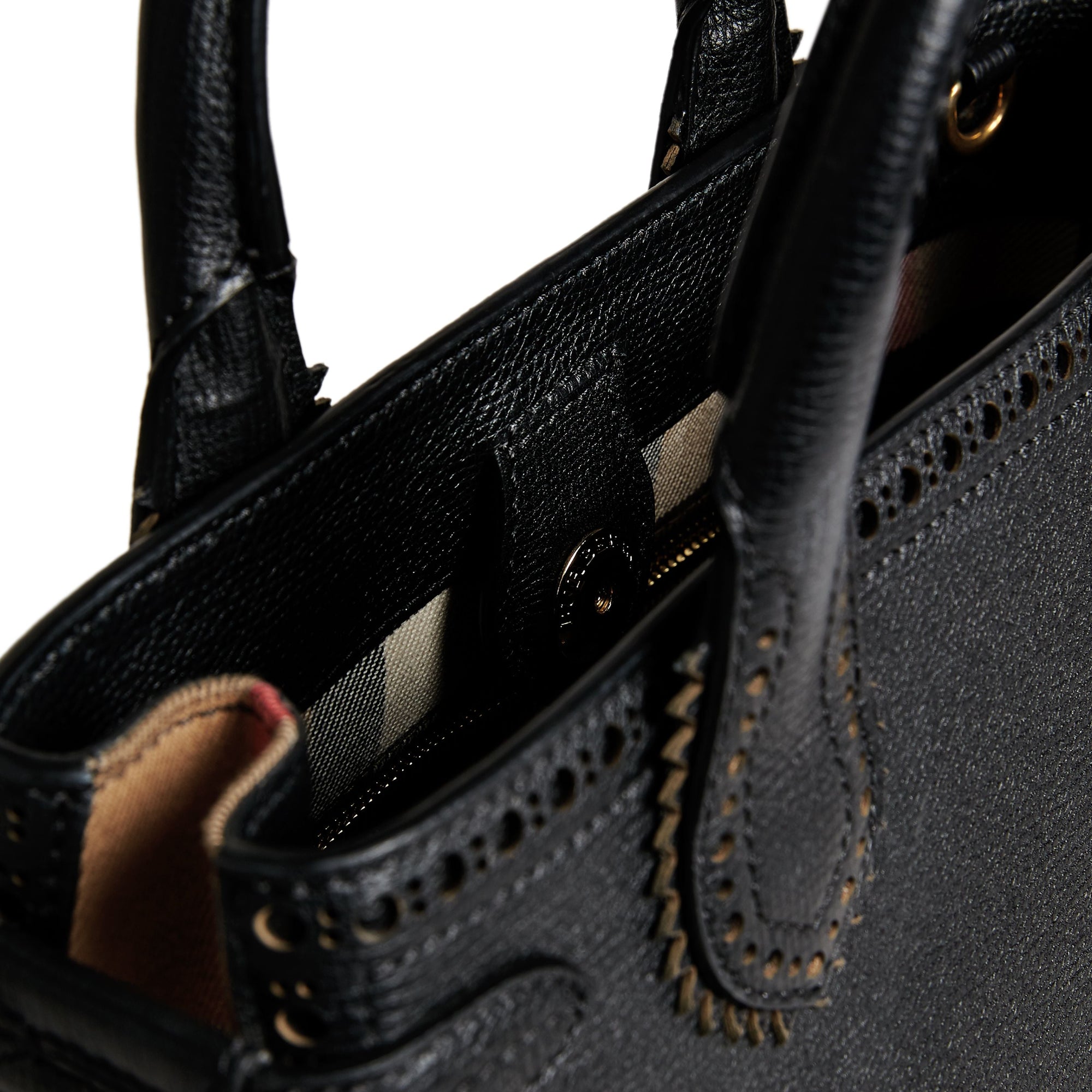 Sac The Baby Banner en cuir avec détails richelieu - Black