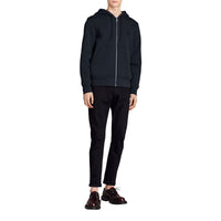 Haut en jersey à capuche avec détails check - Navy