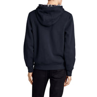 Haut en jersey à capuche avec détails check - Navy
