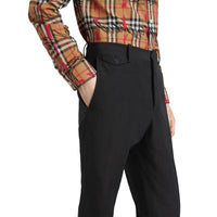 Pantalon de costume en lin et soie - Black