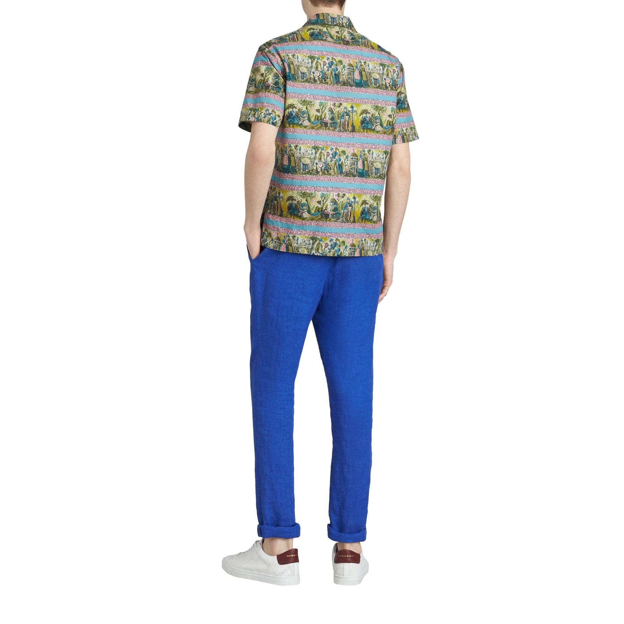 Pantalon de coupe Soho en lin - Violet Blue