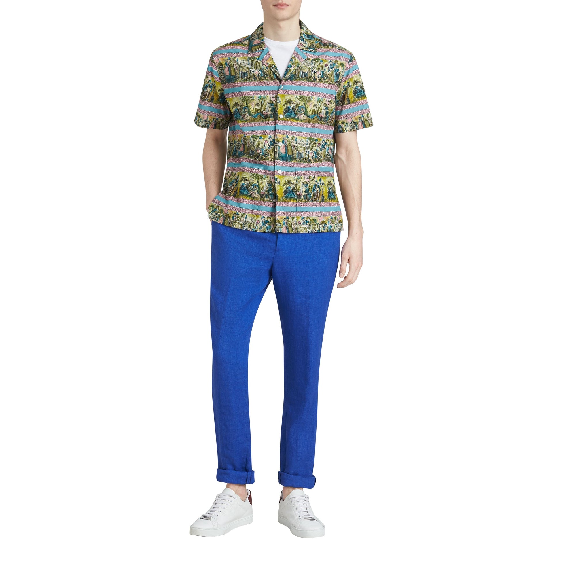 Pantalon de coupe Soho en lin - Violet Blue