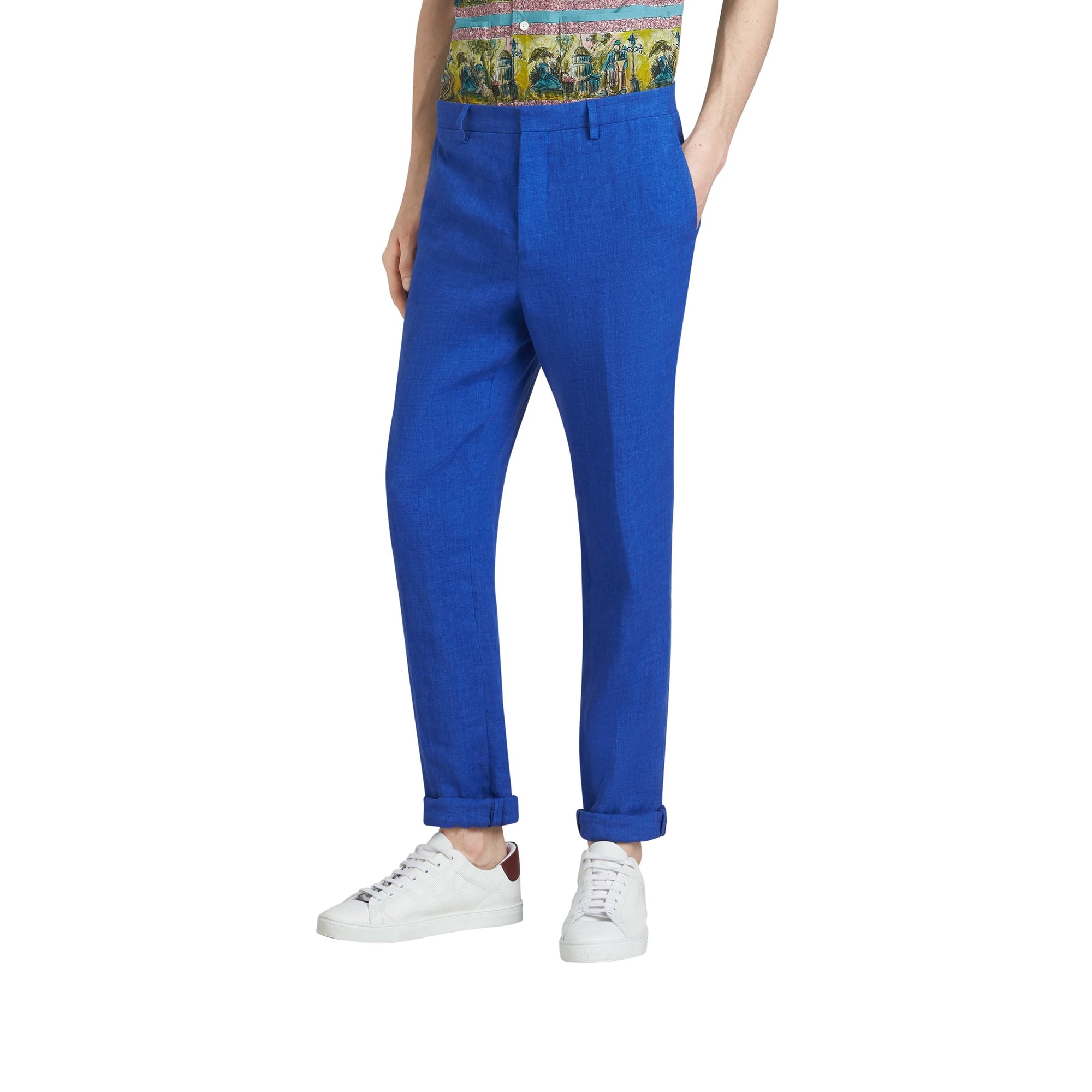 Pantalon de coupe Soho en lin - Violet Blue