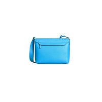 Grand sac Messenger en cuir estampé - Neon Blue