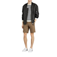 Short chino en sergé de coton - Olive Green