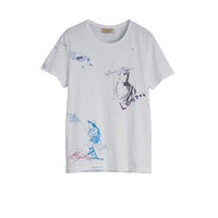 T-shirt en coton avec imprimés dessinés - White