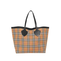 Sac tote The Giant réversible en coton à motif Vintage check - Yellow