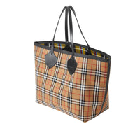 Sac tote The Giant réversible en coton à motif Vintage check - Yellow