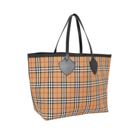 Sac tote The Giant réversible en coton à motif Vintage check - Yellow