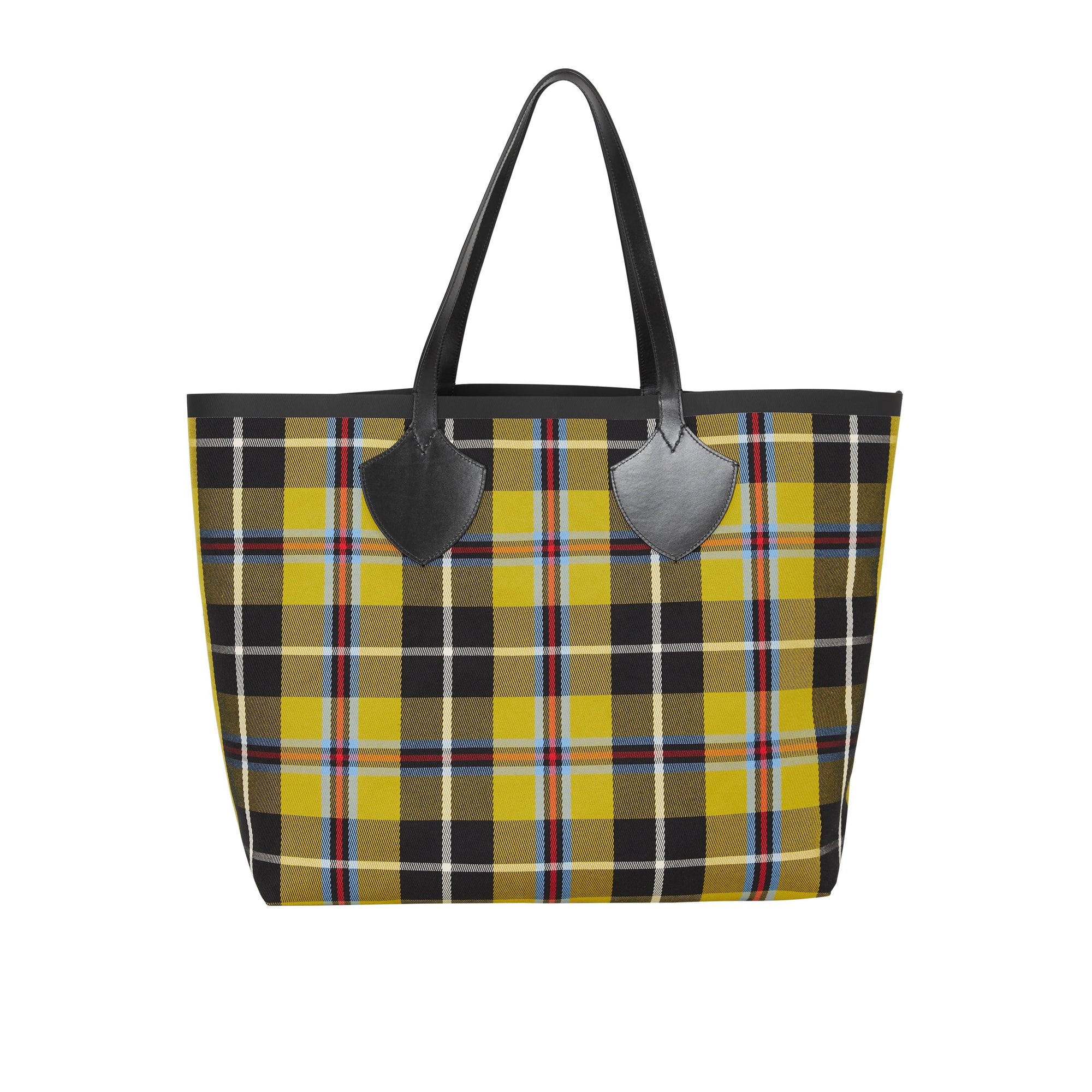 Sac tote The Giant réversible en coton à motif Vintage check - Yellow