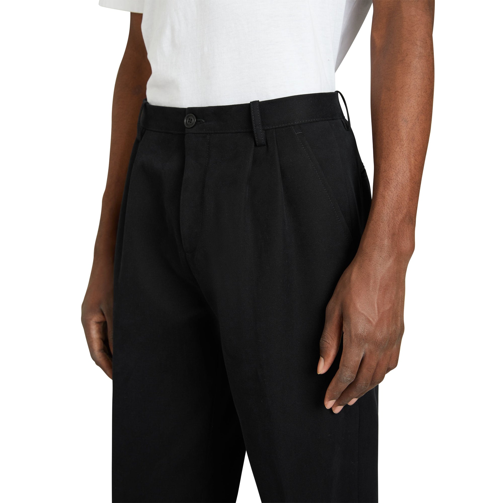 Pantalon ample en toile de coton - Black