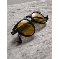 Lunettes de soleil à monture ronde The Keyhole - Black