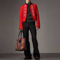 Sac tote The Giant moyen réversible en coton tartan - Caramel & Flax Yellow
