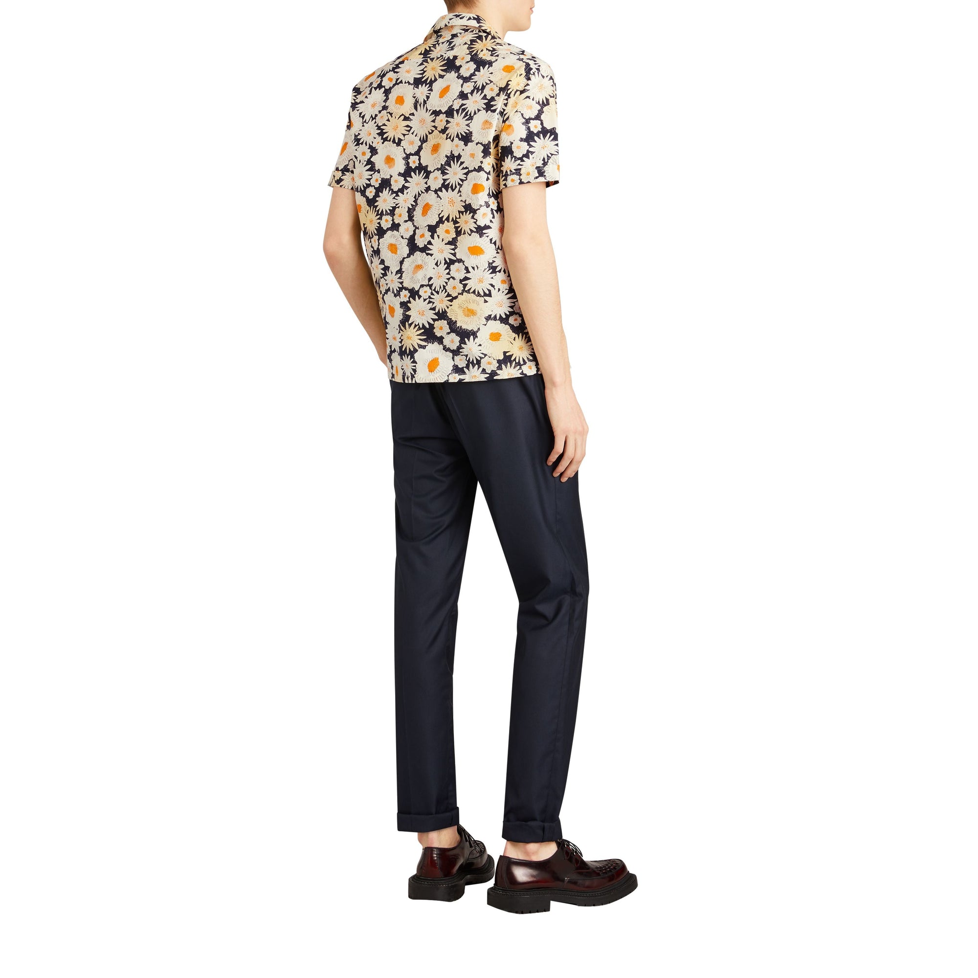 Chemise utilitaire imprimé marguerite - Black