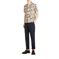 Chemise utilitaire imprimé marguerite - Black