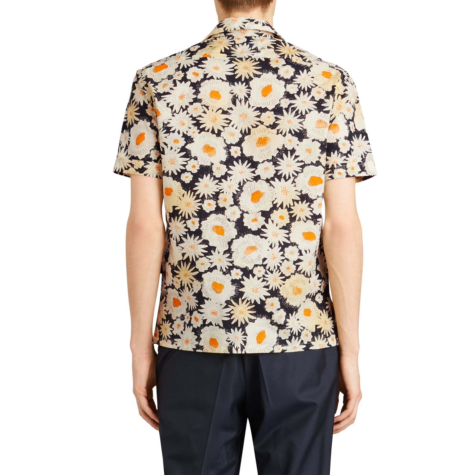 Chemise utilitaire imprimé marguerite - Black