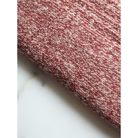 Chaussettes en grosse maille de coton mouliné à rayures - Burgundy