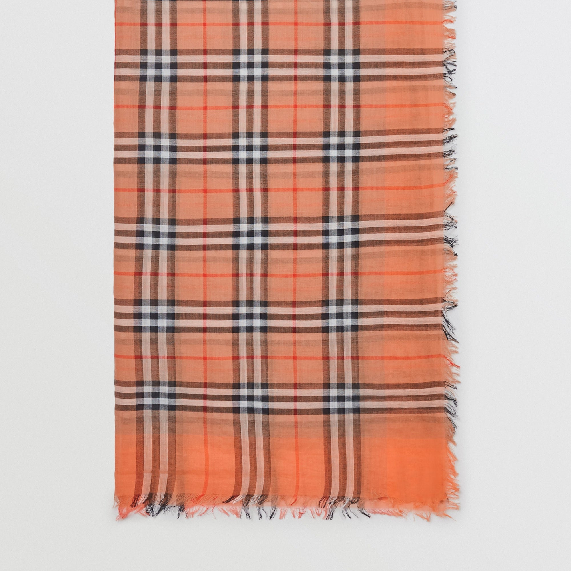 Carré bicolore en coton à motif Vintage check - Coral Rose