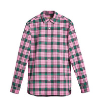 Chemise en coton à motif check - Bright Coral Pink