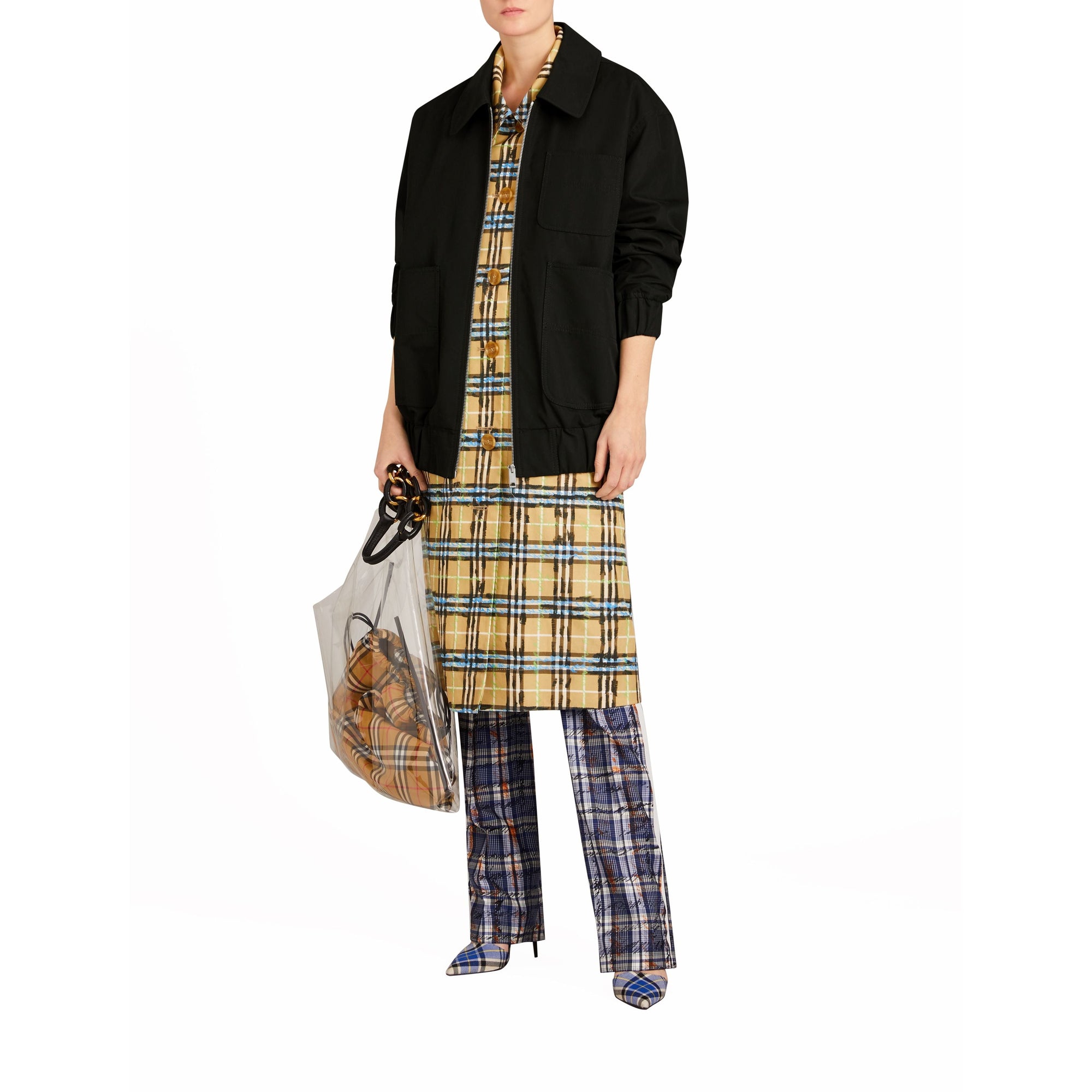 Veste Harrington en gabardine tropicale - Black