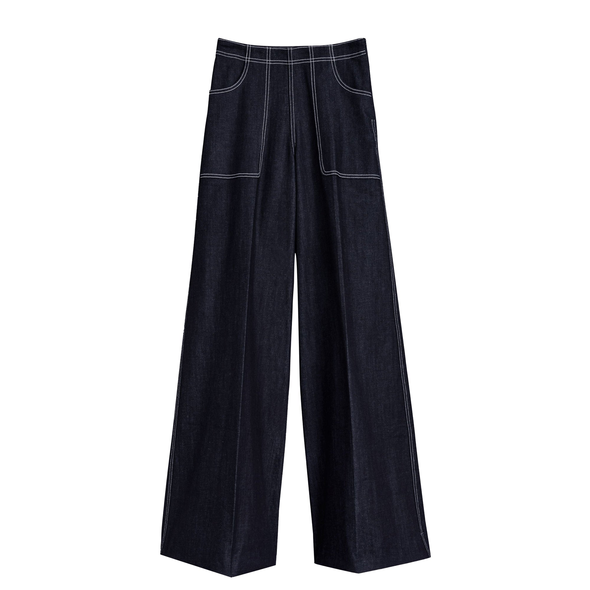 Jean large stretch en denim japonais - Steel Blue