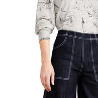 Jean large stretch en denim japonais - Steel Blue