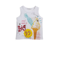Débardeur en jersey de coton à imprimé glace - White