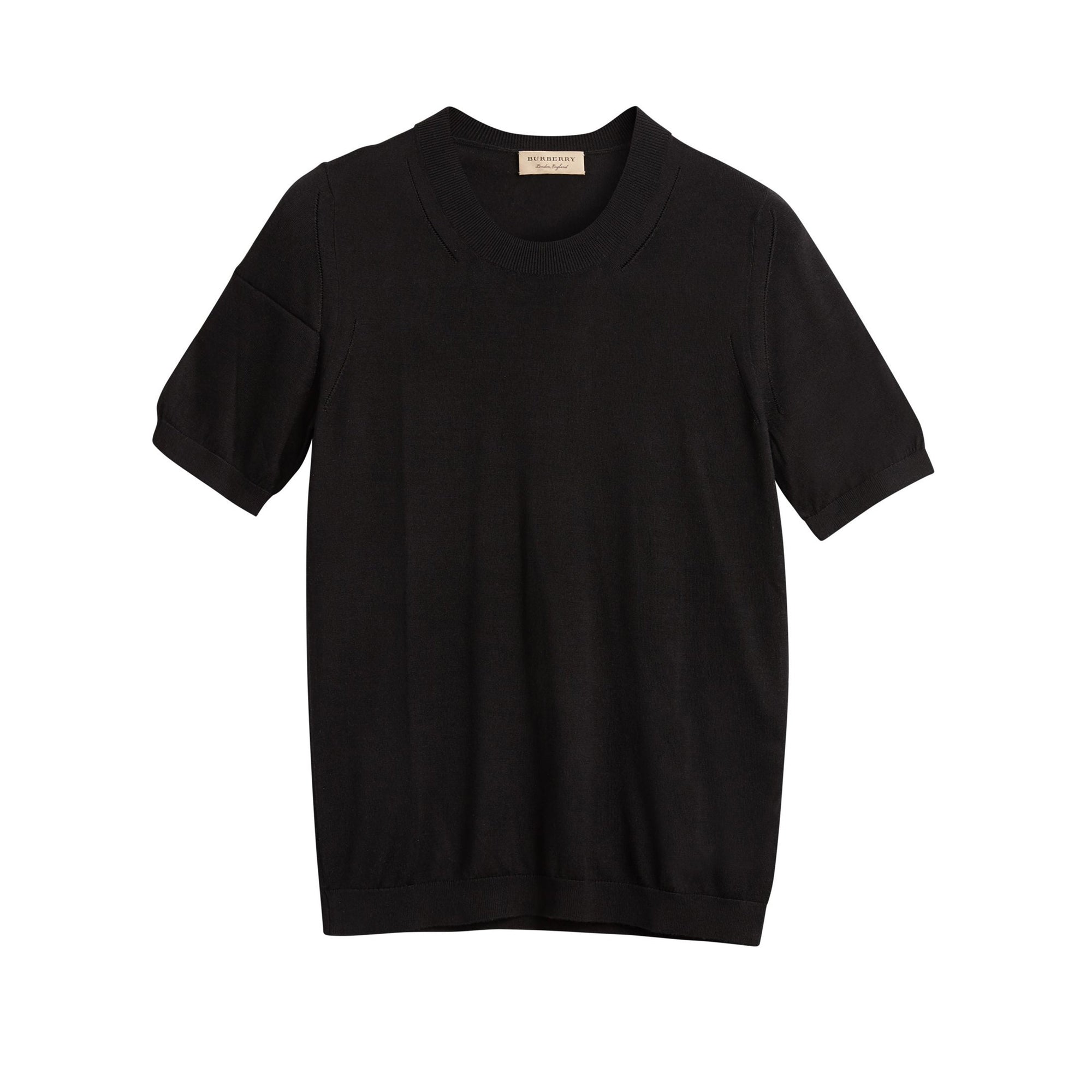 T-shirt en soie et cachemire - Black