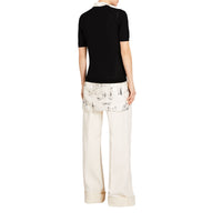 T-shirt en soie et cachemire - Black