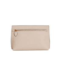 Clutch wristlet en cuir grainé - Stone