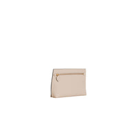 Clutch wristlet en cuir grainé - Stone