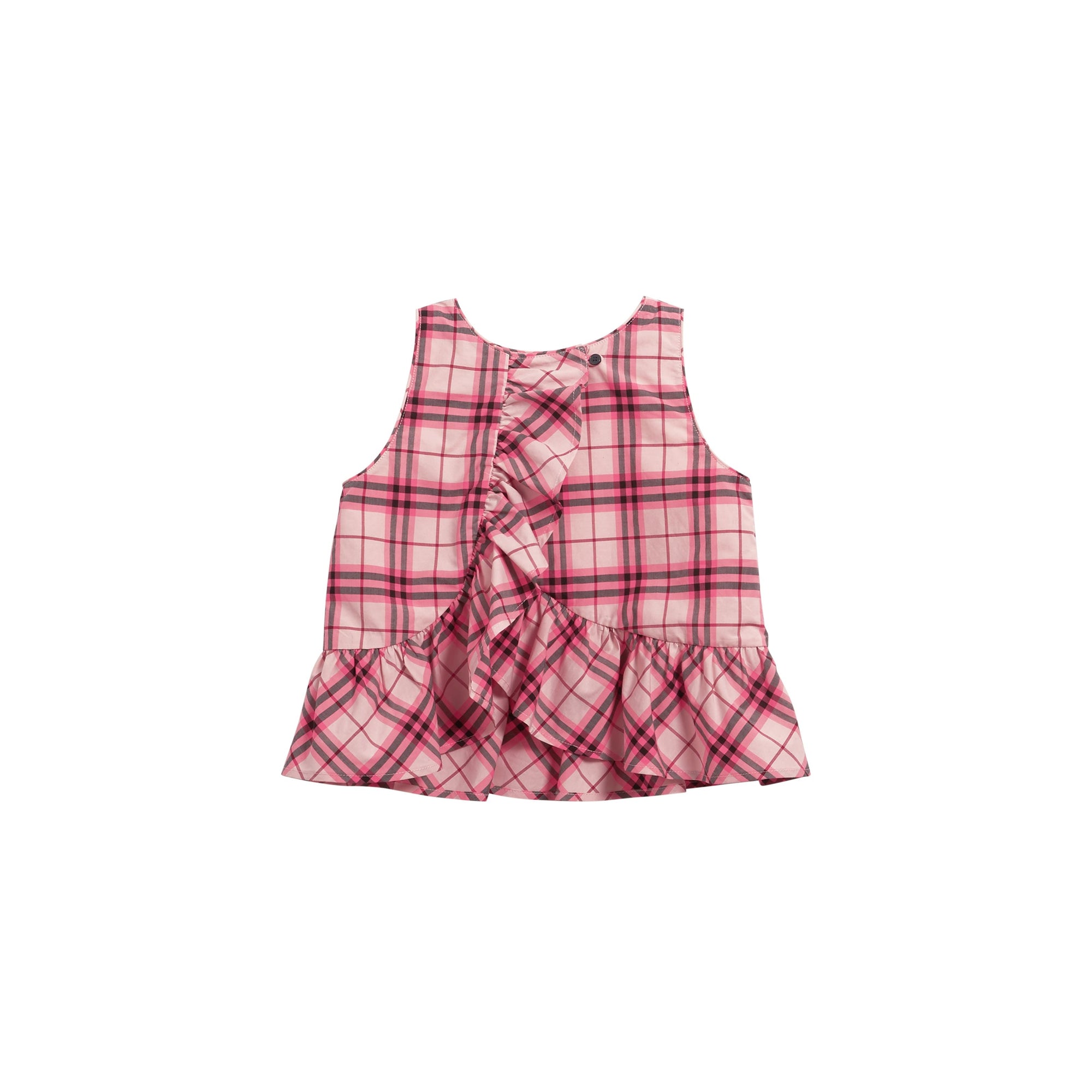 Haut en coton à motif check avec volants - Bright Rose