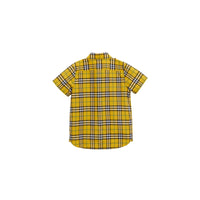 Chemise en coton à manches courtes avec motif check - Bright Yellow