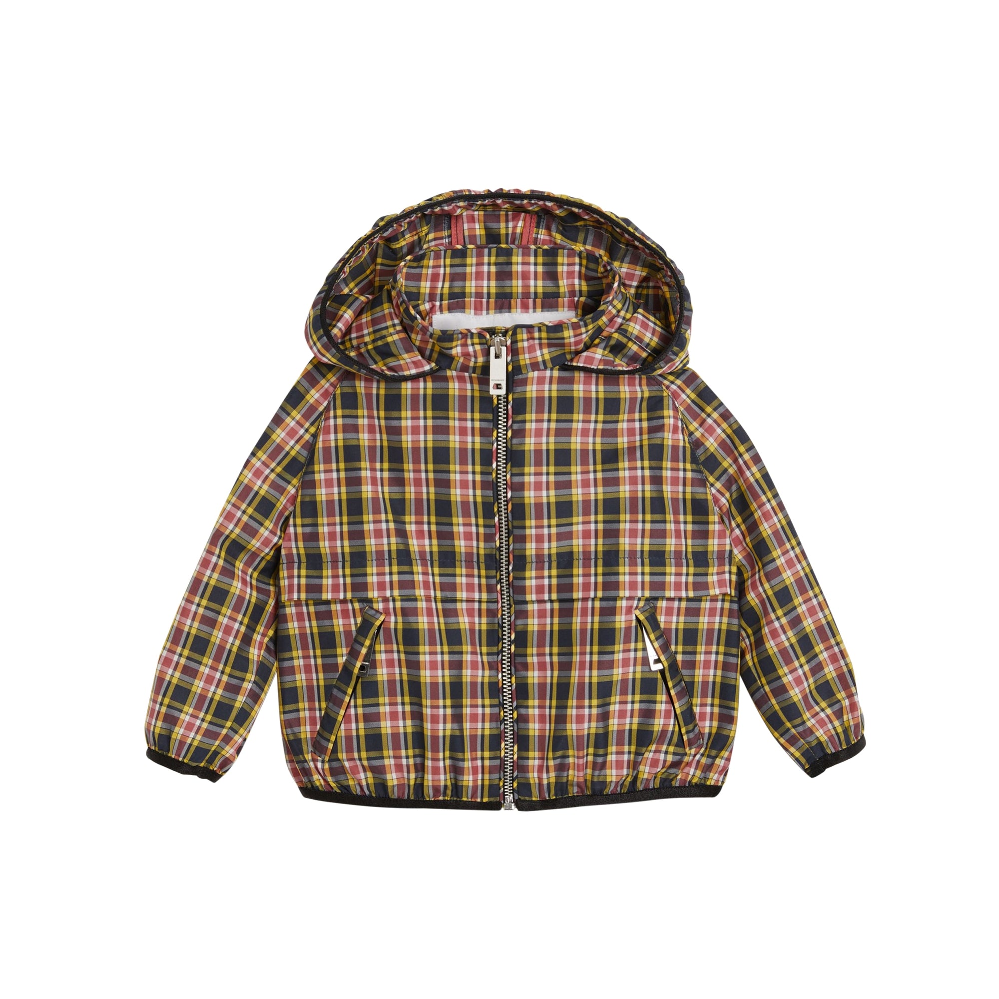 Bomber à capuche à motif check - Bright Coral Pink