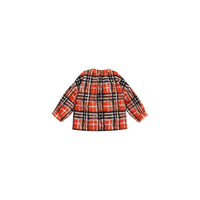 Chemise en coton à motif check griffonné - Bright Red