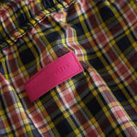 Combinaison à motif check avec bordures rayées - Bright Coral Pink