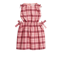 Robe en coton à motif check avec nœud - Bright Rose