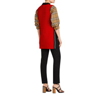 Pantalon ajusté de coupe droite en laine - Black