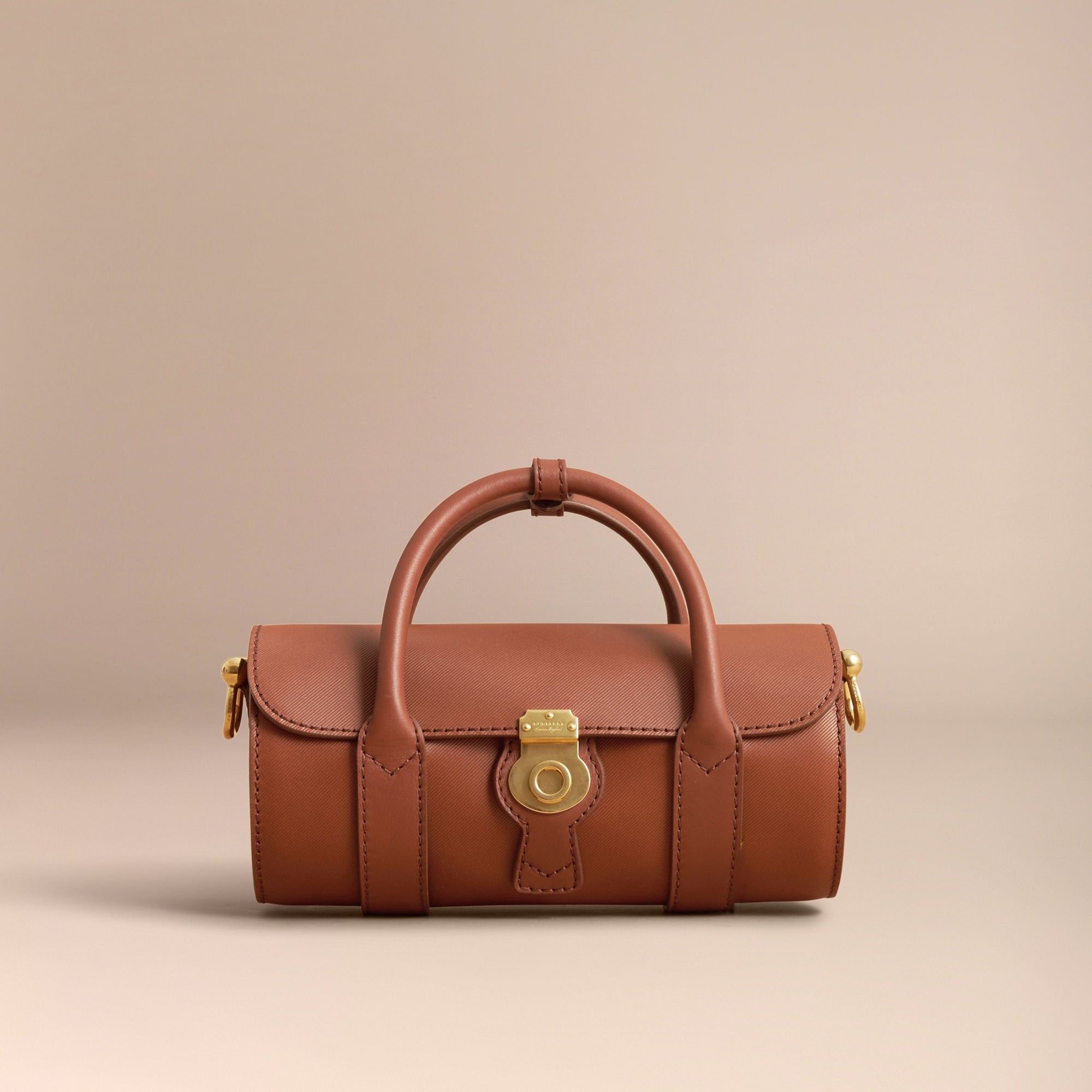 Petit sac Barrel DK88 en cuir - Tan