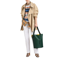 Grand sac The Bucket en cuir - Viridian Green