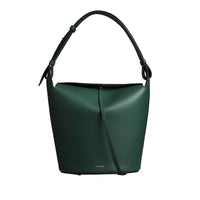Grand sac The Bucket en cuir - Viridian Green