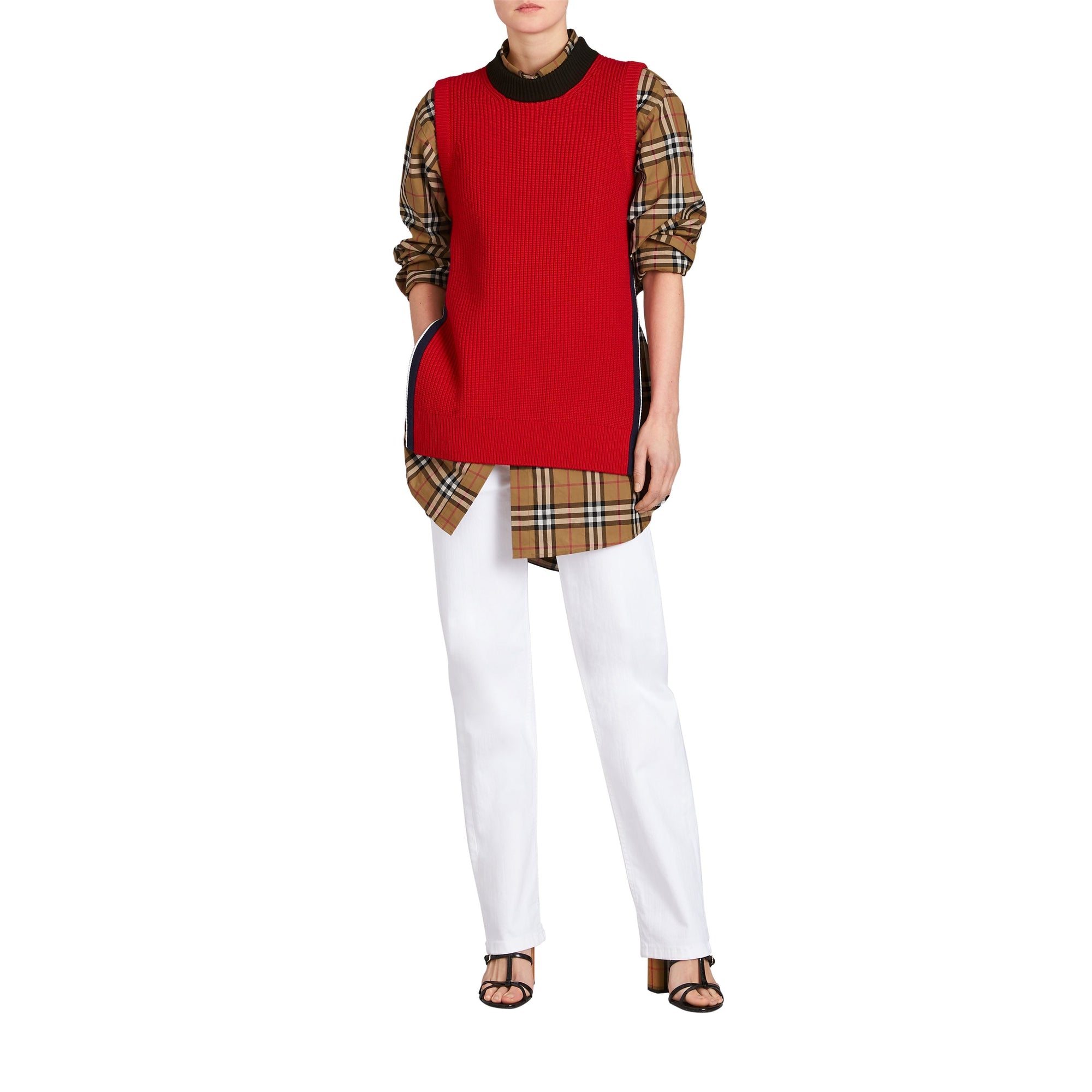 Jean de coupe droite en denim ultra-stretch - White