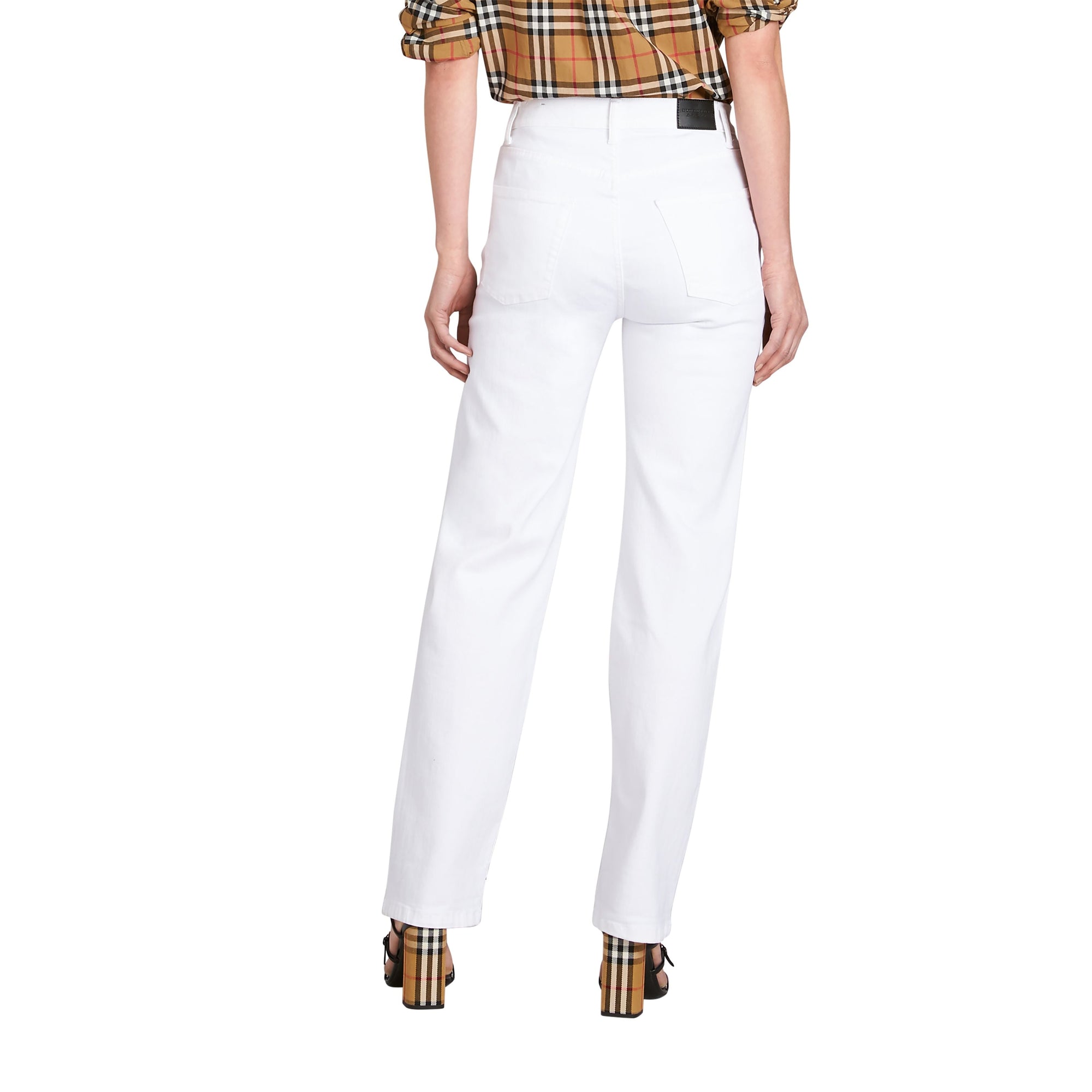 Jean de coupe droite en denim ultra-stretch - White