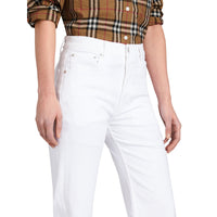 Jean de coupe droite en denim ultra-stretch - White