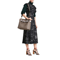 Sac The Belt moyen en cuir - Mineral Grey
