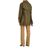 Trench en gabardine de coton avec col surdimensionné - Military Olive