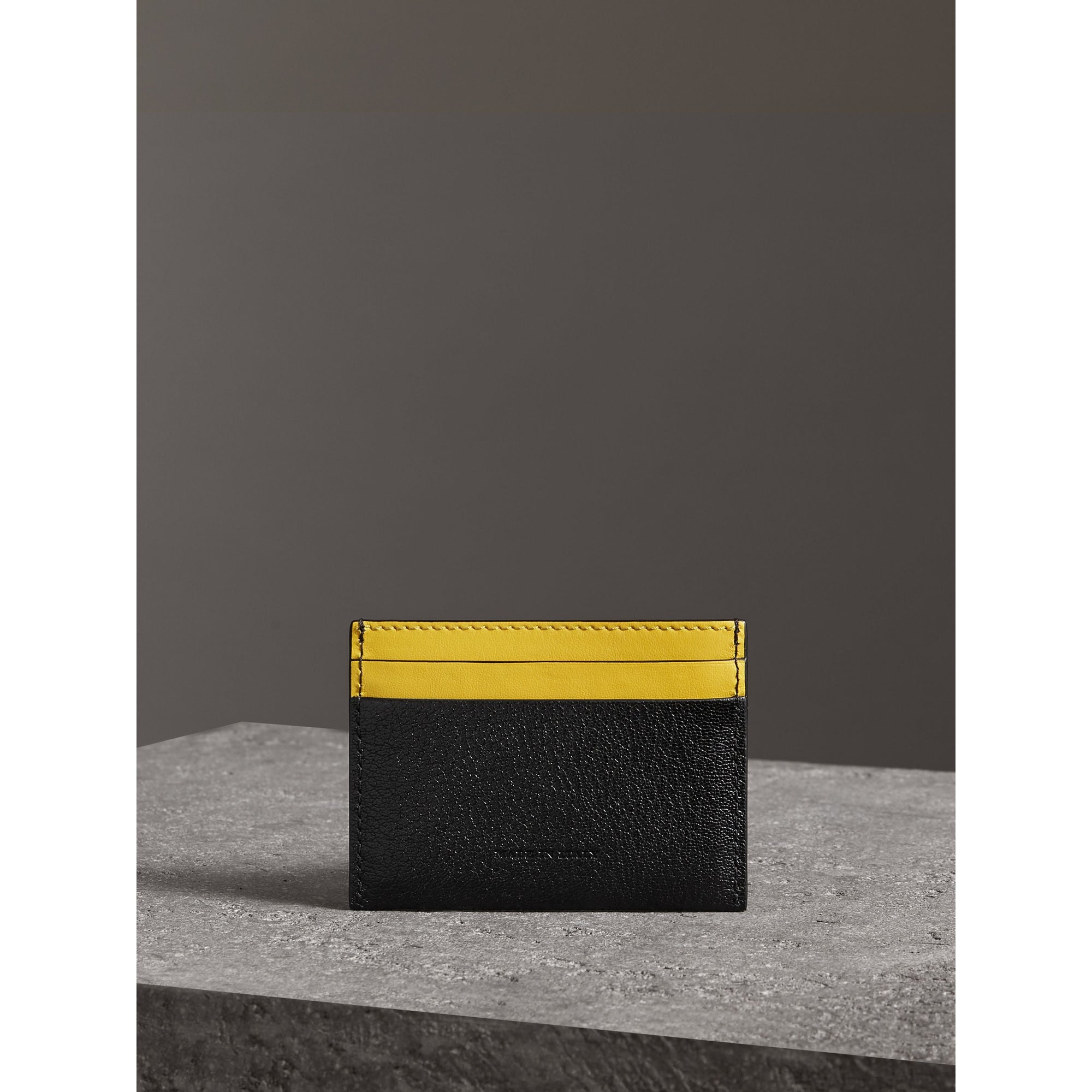 Porte-cartes en cuir bicolore - Black