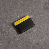 Porte-cartes en cuir bicolore - Black