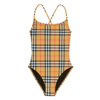 Maillot de bain à motif Vintage check - Camel