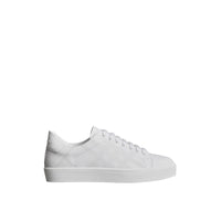 Sneakers en cuir à motif check perforé - Optic White